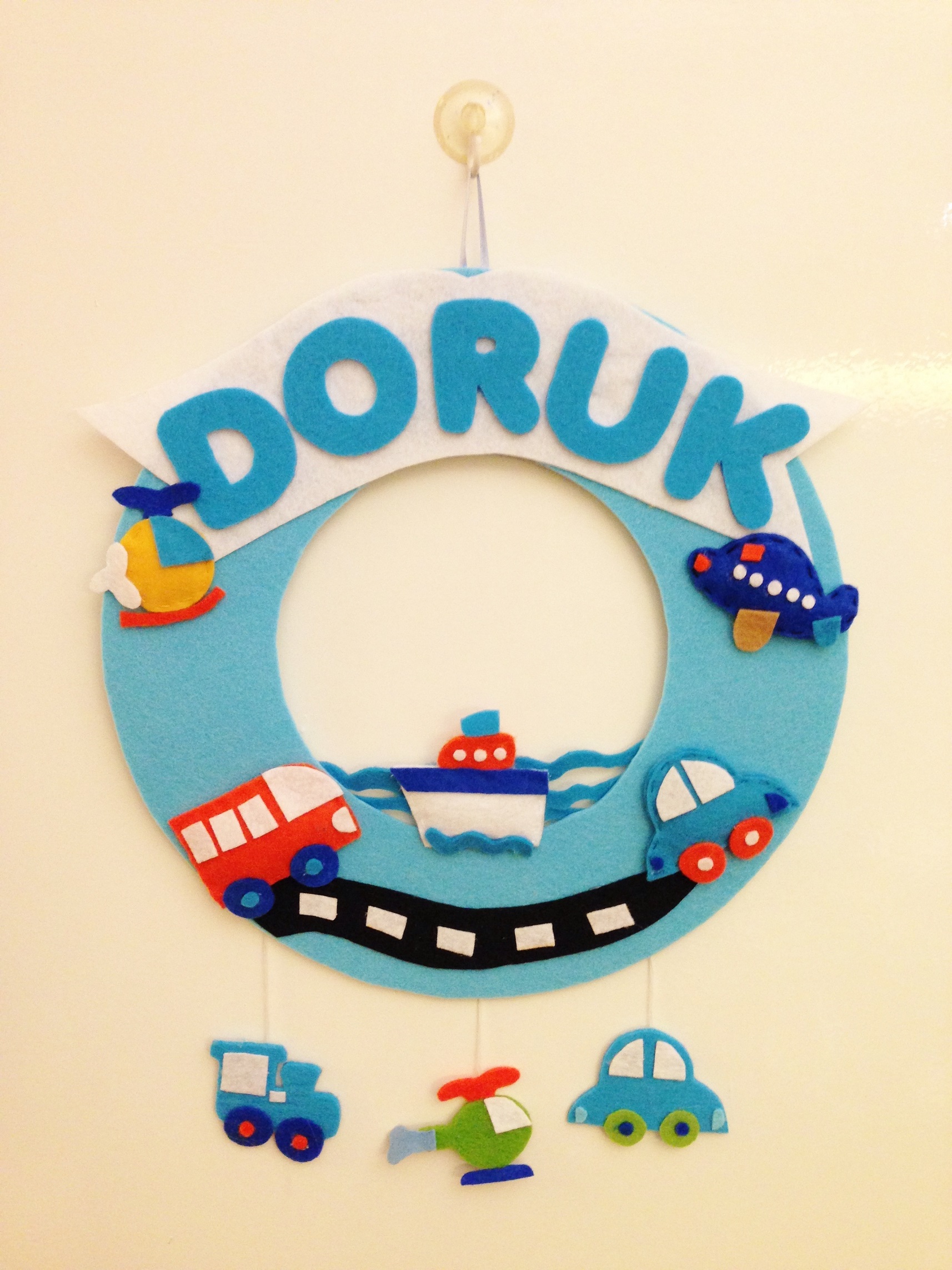 Keçe Bebek ve Çocuk Odası Kapı Süsü Modelleri Melekler