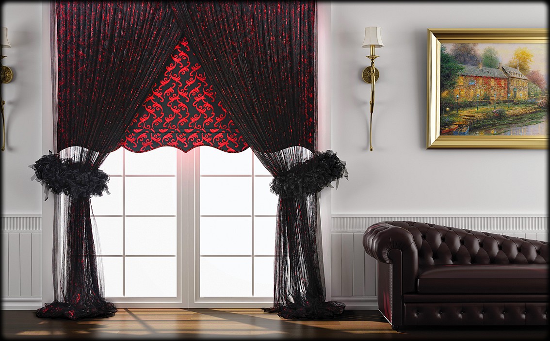 Siyah ve kırmızı uygulamalı stor perde modeli.jpg