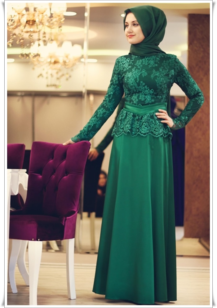 zümrüt yeşili tesettür abiye elbise modelleri_ (6).jpg