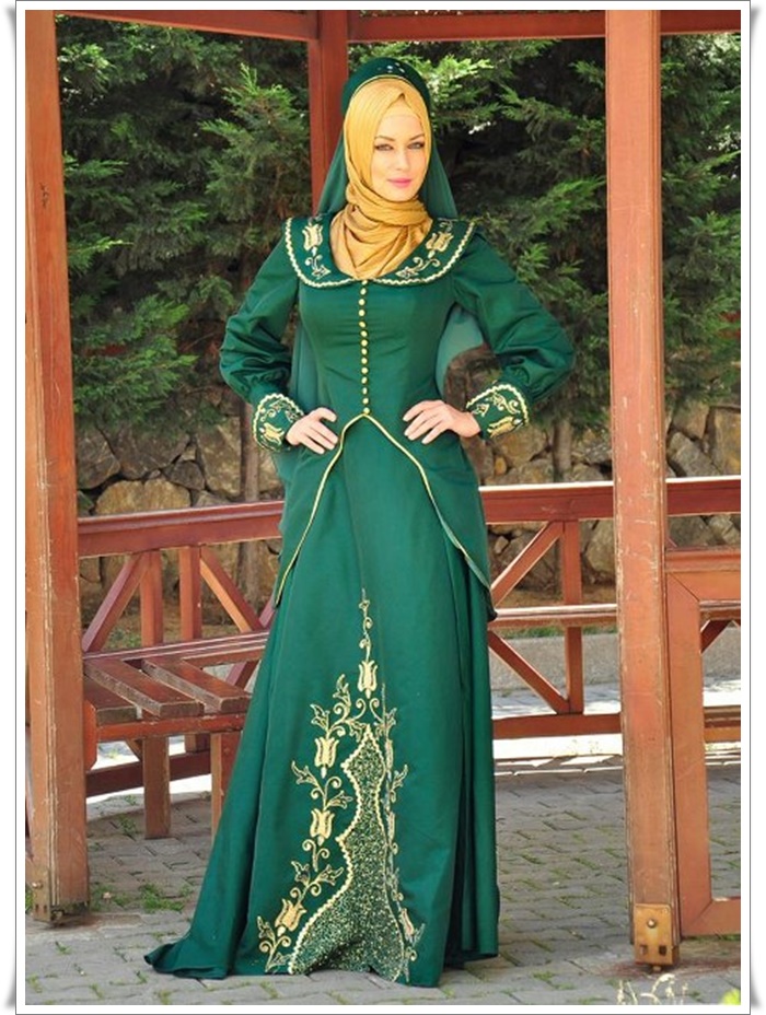 zümrüt yeşili tesettür abiye elbise modelleri_ (9).jpg