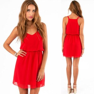 Kırmızı Elbise Modelleri