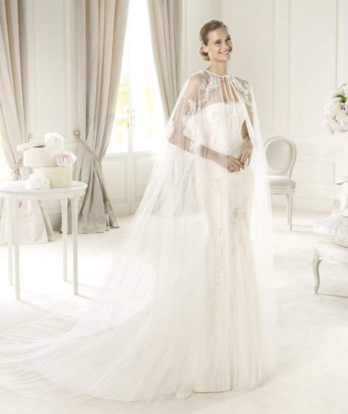 Pelerinli Gelinlik Modelleri