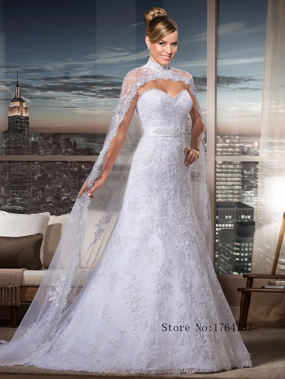 Pelerinli Gelinlik Modelleri