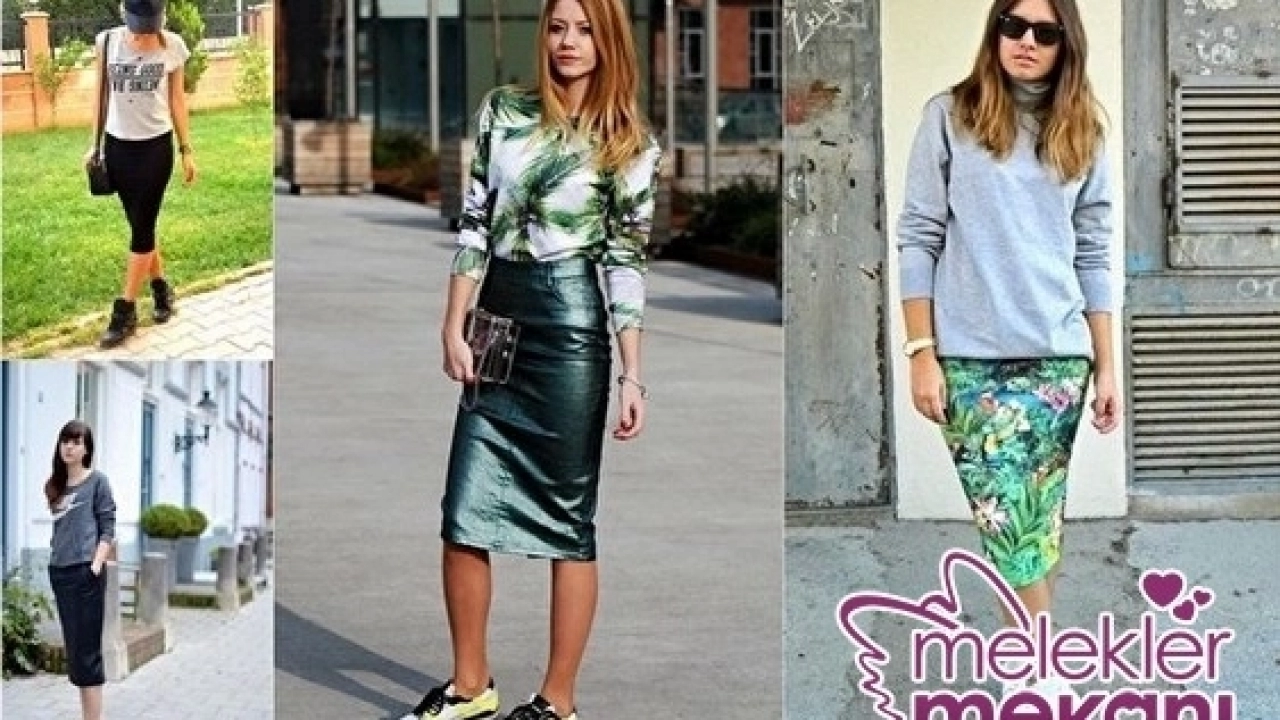 Spor ayakkabı ve kalem etek kombinini hala denemediniz mi ?