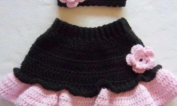 Örgü kız bebek etek modelleri Mini Mini Şeker mi Şeker