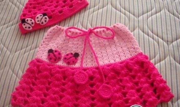 Örgü kız bebek etek modelleri Mini Mini Şeker mi Şeker
