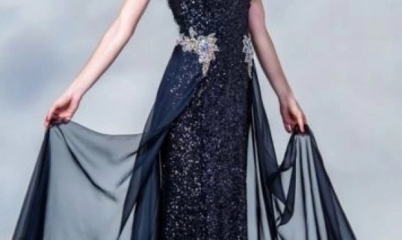 Yeni sezon  siyah abiye elbise modelleri