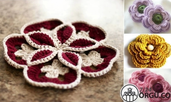 Üç Boyutlu Farklı Bir Çiçek Motifi Yapımı Videolu