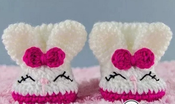 Tavşan Bebek Patiği Modelleri Yapılışı da Var Hanımlar