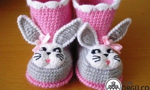 Tavşan Bebek Patiği Modelleri Yapılışı da Var Hanımlar