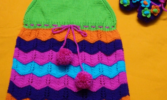 Örgü Jile Elbise Yapımı Kız Çocukları İçin Muhteşemler