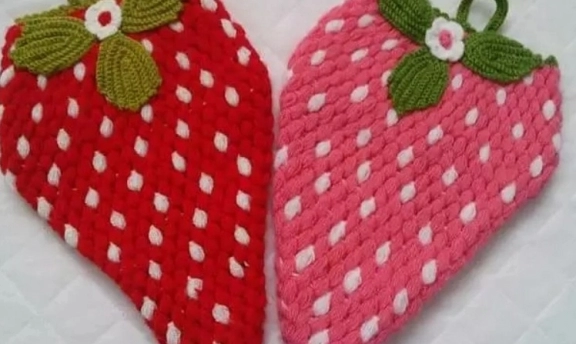 Çeyizlik Örgü Çilekli Lif Yapımı Videolu Anlatım