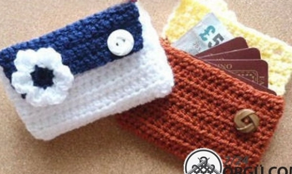 Örgü Cüzdan Örnekleri Süslemeli Çok Güzel Modeller