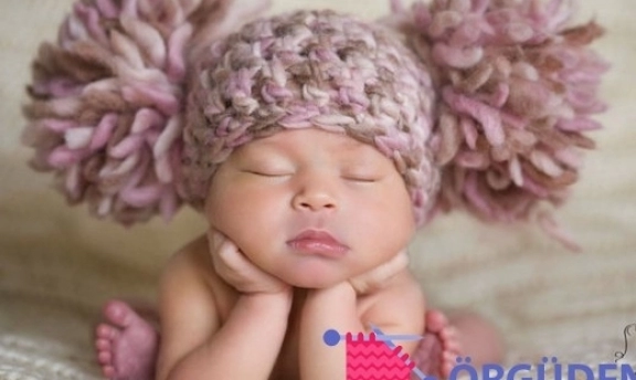 Değişik Örgü Bebek Şapka Modelleri