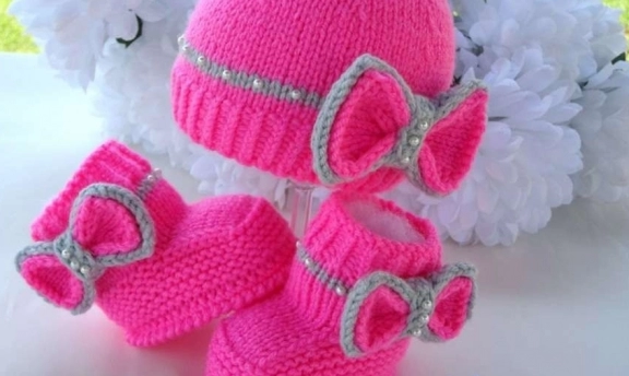 Fiyonklu Bebek Örgü Modelleri