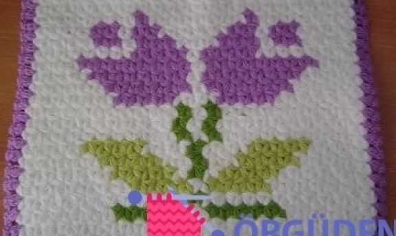 Çiçek Desenli Örgü Lif Modelleri
