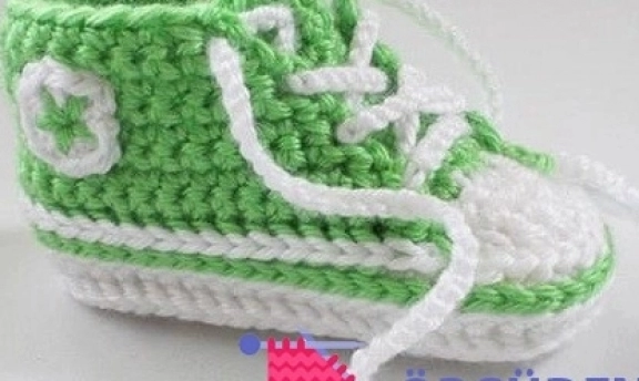 En Güzel Örgü Bebek Patik Modelleri Rengarenk