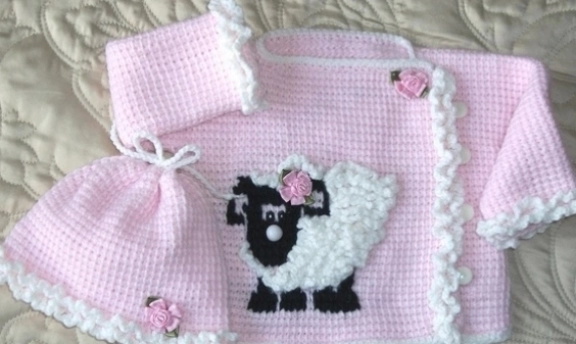 Tunus İşi Bebek Hırka Modelleri Renk Renk Desen Desen Örnekler