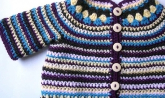 Tunus İşi Bebek Hırka Modelleri Renk Renk Desen Desen Örnekler