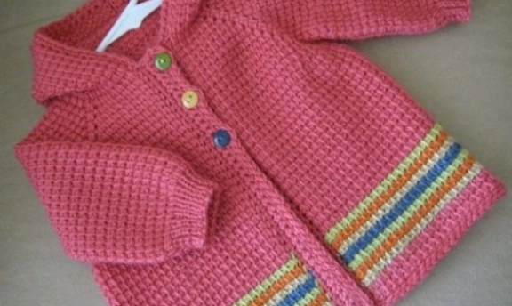 Tunus İşi Bebek Hırka Modelleri Renk Renk Desen Desen Örnekler