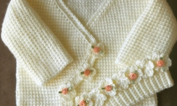 Tunus İşi Bebek Hırka Modelleri Renk Renk Desen Desen Örnekler