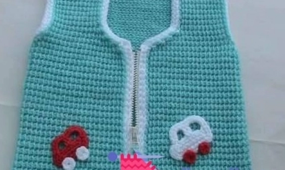 Tunus İşi Örgü Bebek Yelek Modelleri