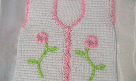 Tunus İşi Örgü Bebek Yelek Modelleri