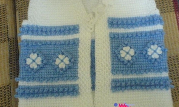 Tunus İşi Örgü Bebek Yelek Modelleri