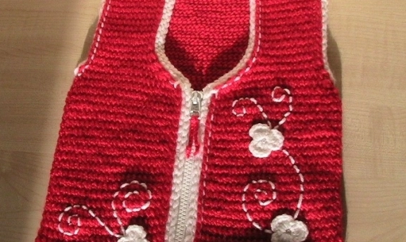 Tunus İşi Örgü Bebek Yelek Modelleri