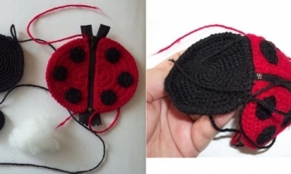 Örgüden Uğur Böceği Yapımı Çok Şirin Modeller