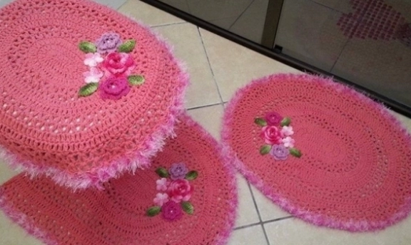 Örgüden Klozet Takımı Modelleri ve Yapılışları Daha Renkli Banyolar İçin