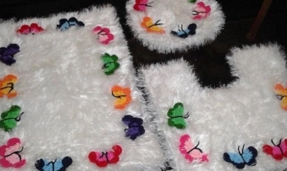 Örgüden Klozet Takımı Modelleri ve Yapılışları Daha Renkli Banyolar İçin