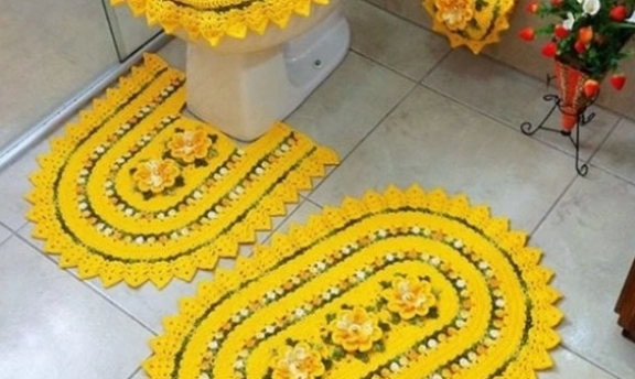 Örgüden Klozet Takımı Modelleri ve Yapılışları Daha Renkli Banyolar İçin