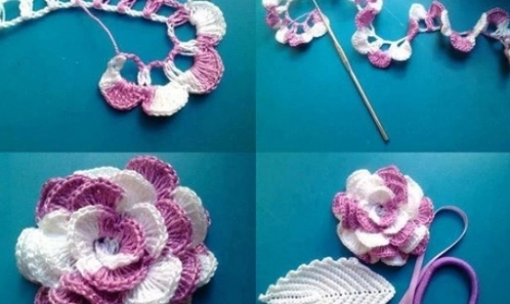 Örgüden Gül Modelleri ve Yapılışı Gülün Her Hali Güzel