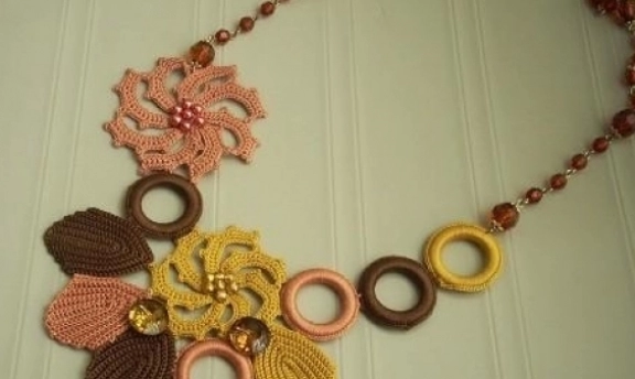 Örgüden Bayan Takı Modelleri Yapılışı Hanımlar Beğeneceğinize Garanti Veriyorum