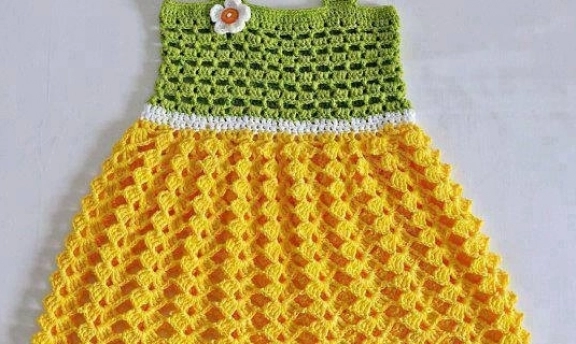 Kız Çocuk Örgü Elbise Modelleri Renk Renk