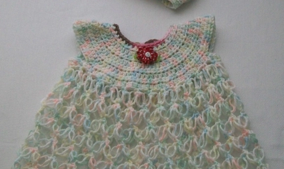 Kız Çocuk Örgü Elbise Modelleri Renk Renk