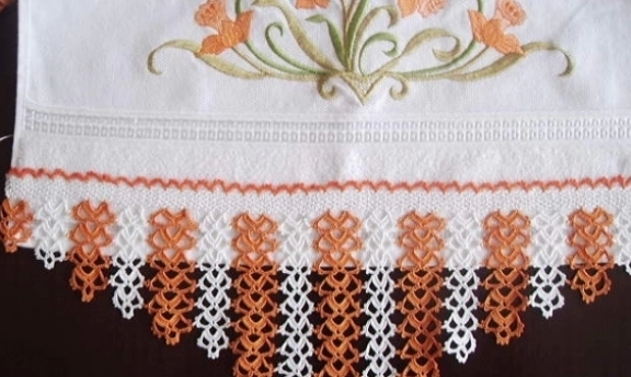 Tığ işi en yeni havlu kenarı örnekleri