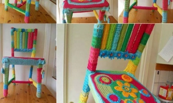 Örgüden Sandalye Kılıfı Modelleri Yapılışı Sandalyeleriniz Artık Çok Daha Eğlenceli