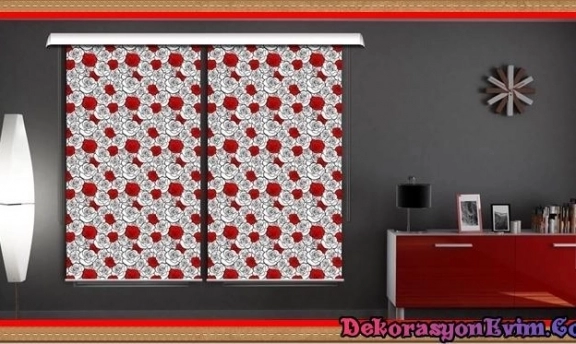 Perde Dekorasyonunda Yeni Moda Baskılı Stor Perdeler