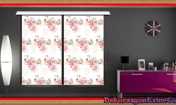 Perde Dekorasyonunda Yeni Moda Baskılı Stor Perdeler