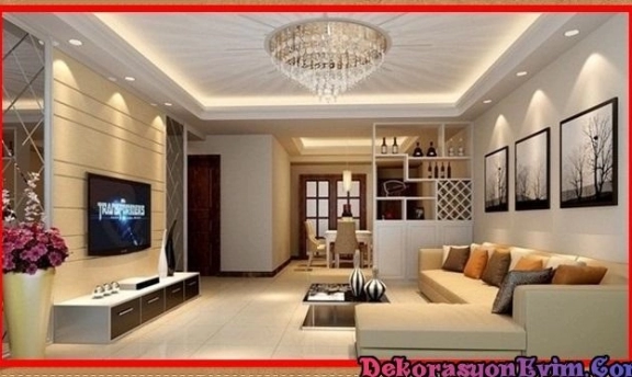 Salonlarınıza Özel Dikdörtgen ve Kare Asma Tavan Tasarımları