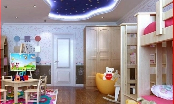Çocuk Odaları İçin Masalsı Asma Tavan Tasarımları