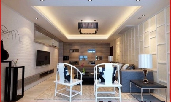 Oturma Odaları İçin Son Moda Asma Tavan Modelleri