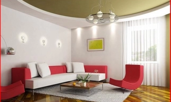 Oturma Odaları İçin Son Moda Asma Tavan Modelleri