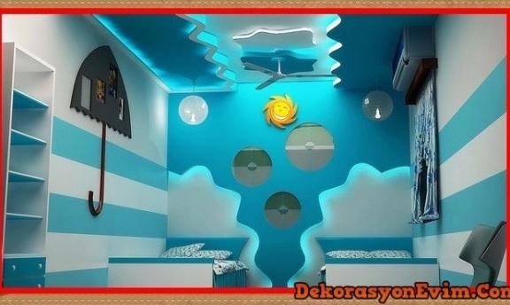 Genç Odaları İçin Süper Asma Tavan Modelleri