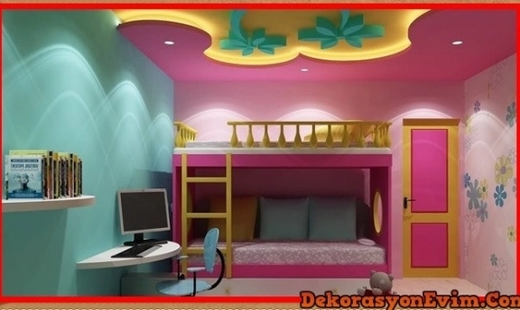 Genç Odaları İçin Süper Asma Tavan Modelleri