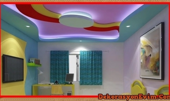 Genç Odaları İçin Süper Asma Tavan Modelleri