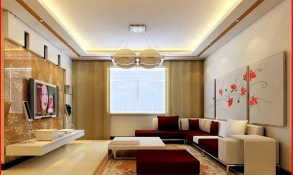 Oturma Odaları İçin Son Moda Asma Tavan Modelleri