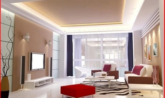 Oturma Odaları İçin Son Moda Asma Tavan Modelleri